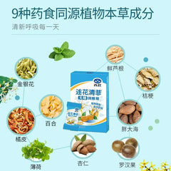 中國以嶺 小盒連花清菲無糖潤喉糖 緩解喉嚨不適、嗓子痛、嗓子幹癢 金銀花味 12粒*2克 1 盒