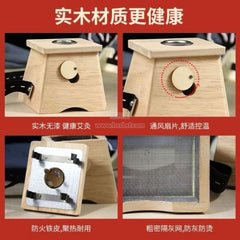 惠民堂 艾灸盒 单孔 竹制+钢丝网+绑带