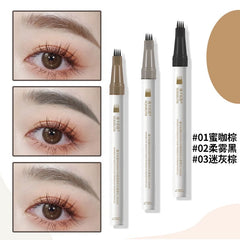 Mokaruyin Smooth Four Pronged Eyebrow Pencil #03 1pc Gray Brown