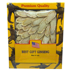 HMT XL American Ginseng Slices Gift Box 4oz - Huimin Herb Online, LLC