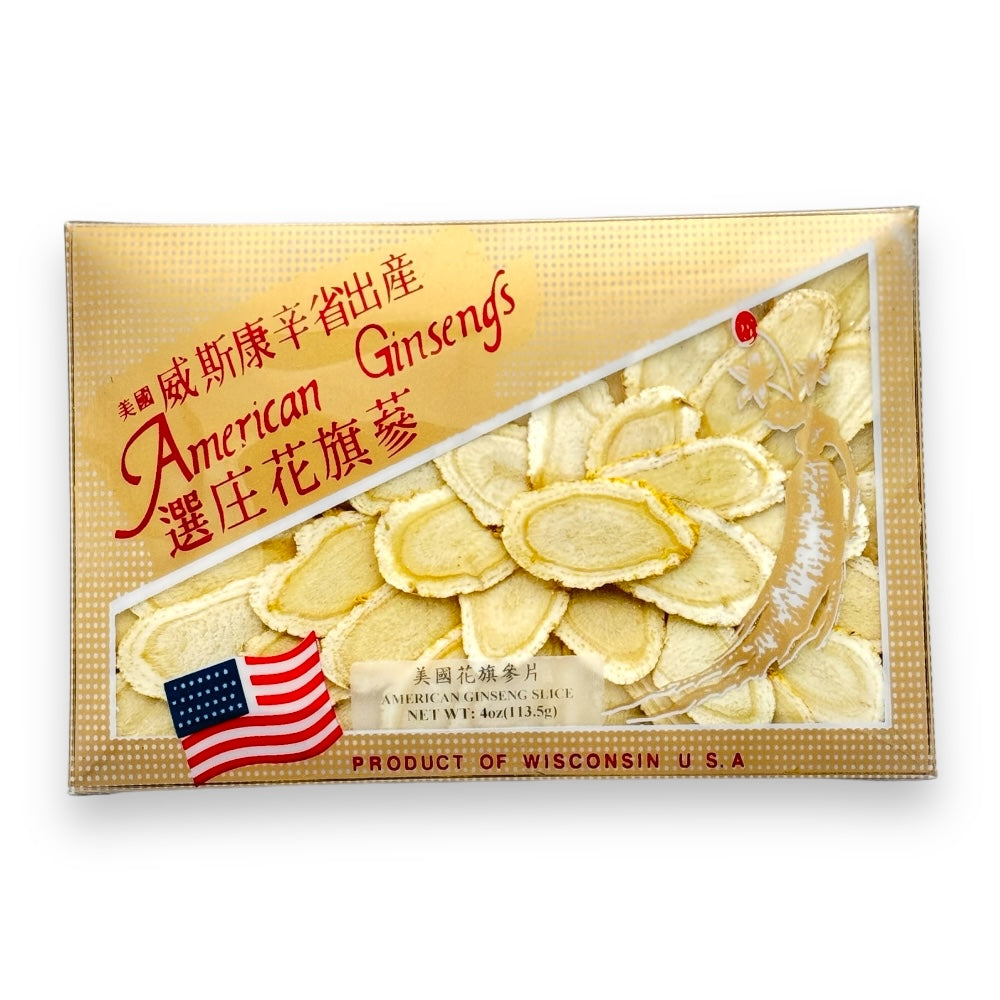 HMT Large American Ginseng Slices Gift Box Product of Wisconsin 4oz