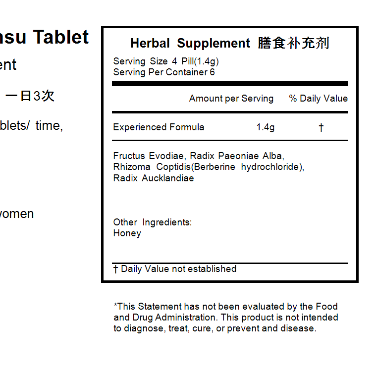 Nodse Fufang Huangliansu Pian 36 Pills