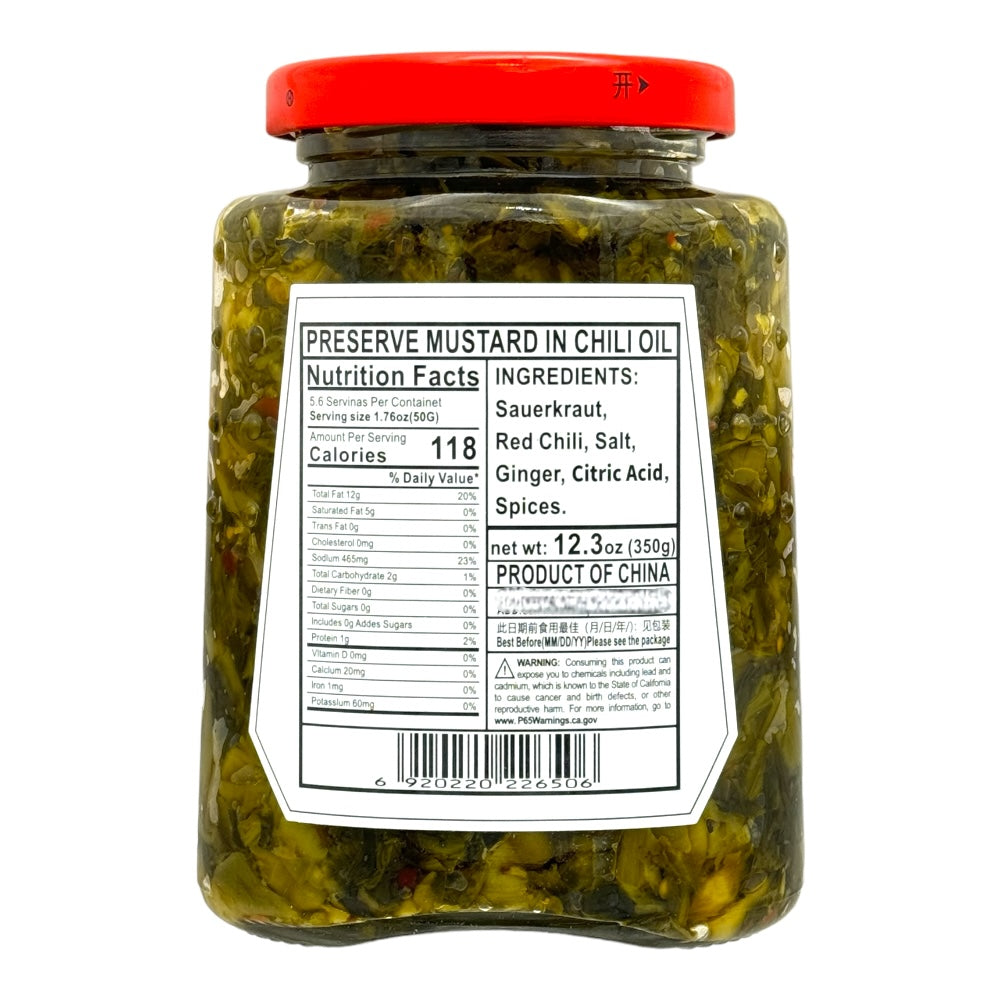 CHX Preserve Sauerkraut Mustard in Chili Oil 350g