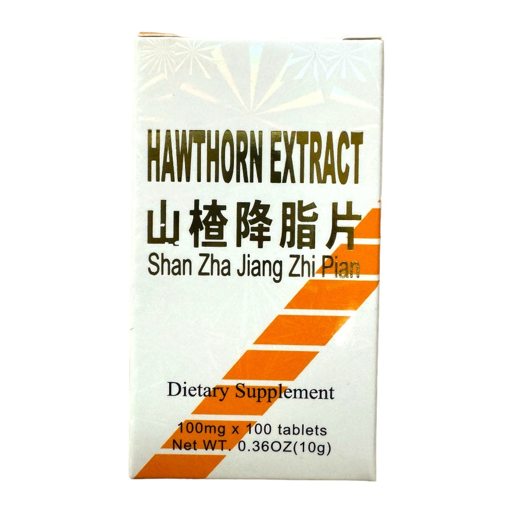 Shan Zha Jiang Zhi Pian Hawthorn Extract Pills 100mgx100Tablets