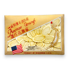 HMT Large American Ginseng Slices Gift Box Product of Wisconsin 2oz