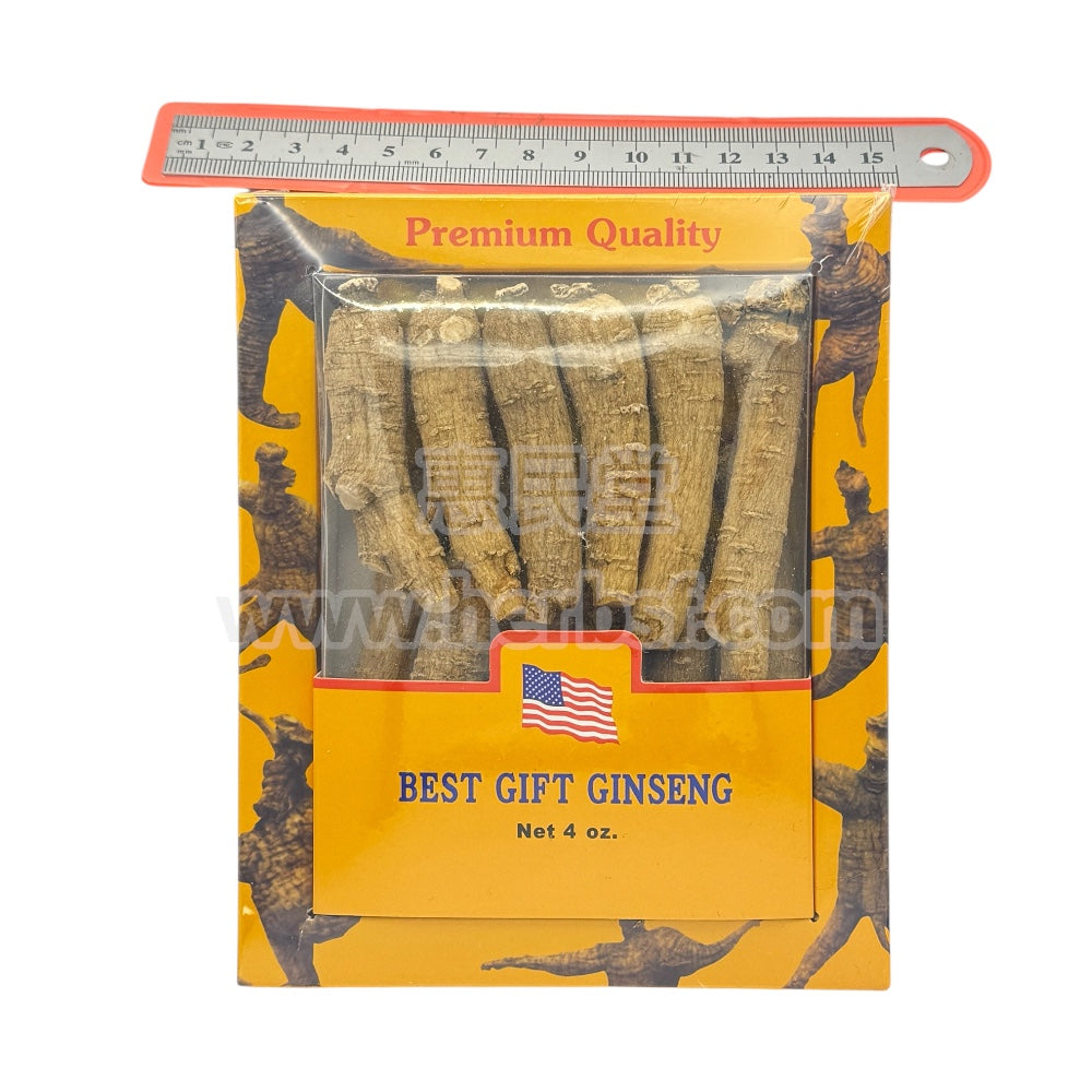惠民堂 花旗参礼盒 中长支 4oz American Ginseng Gift Box Medium Long Root 4oz
