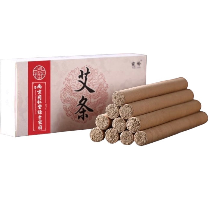 Nanjing Tongrentang Pure Moxibustion Mugwort 10 Count 1.8cmx20cm Ai Tiao