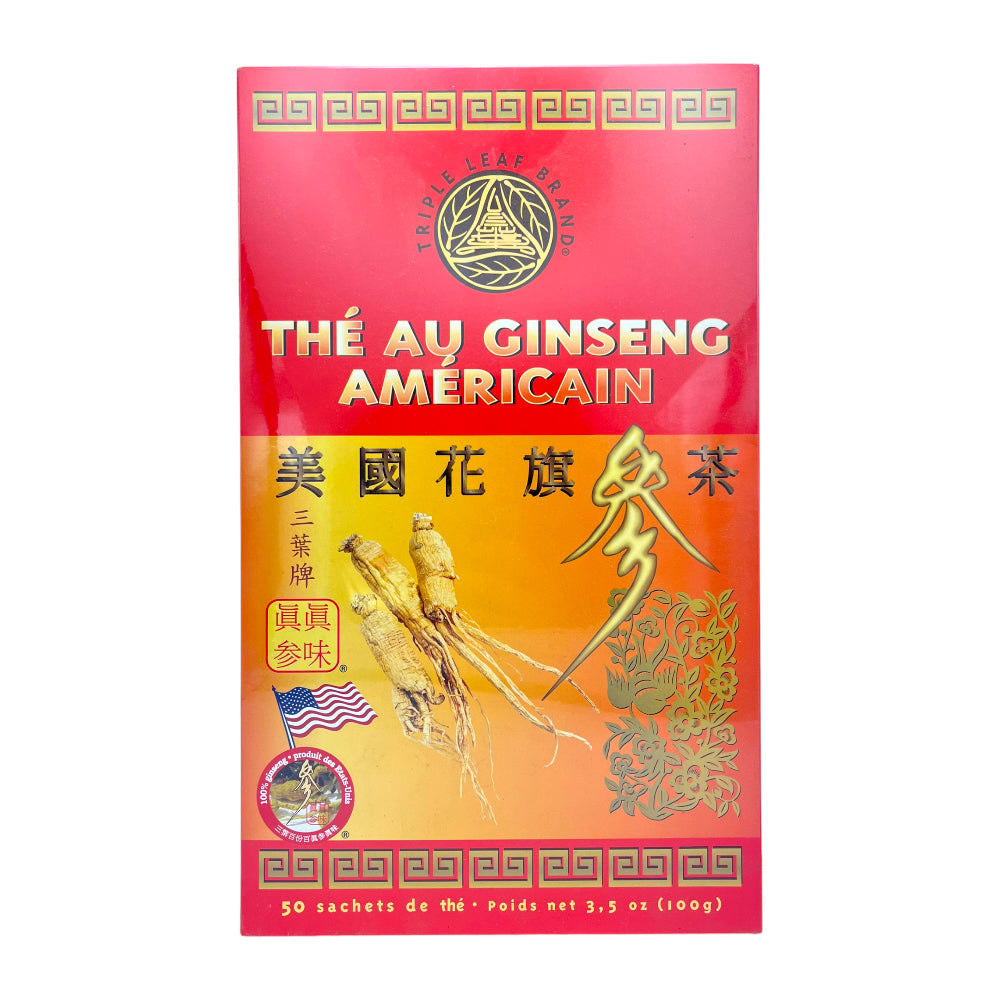 Triple Leaf Brand American Ginseng Tea Gift Box 50 Bags 100g