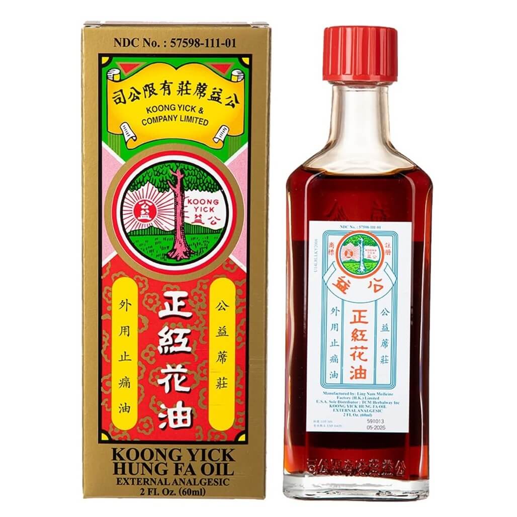 公益正红花油60ml外用止痛油 Koong Yick Red Flower Oil 60ml bottle