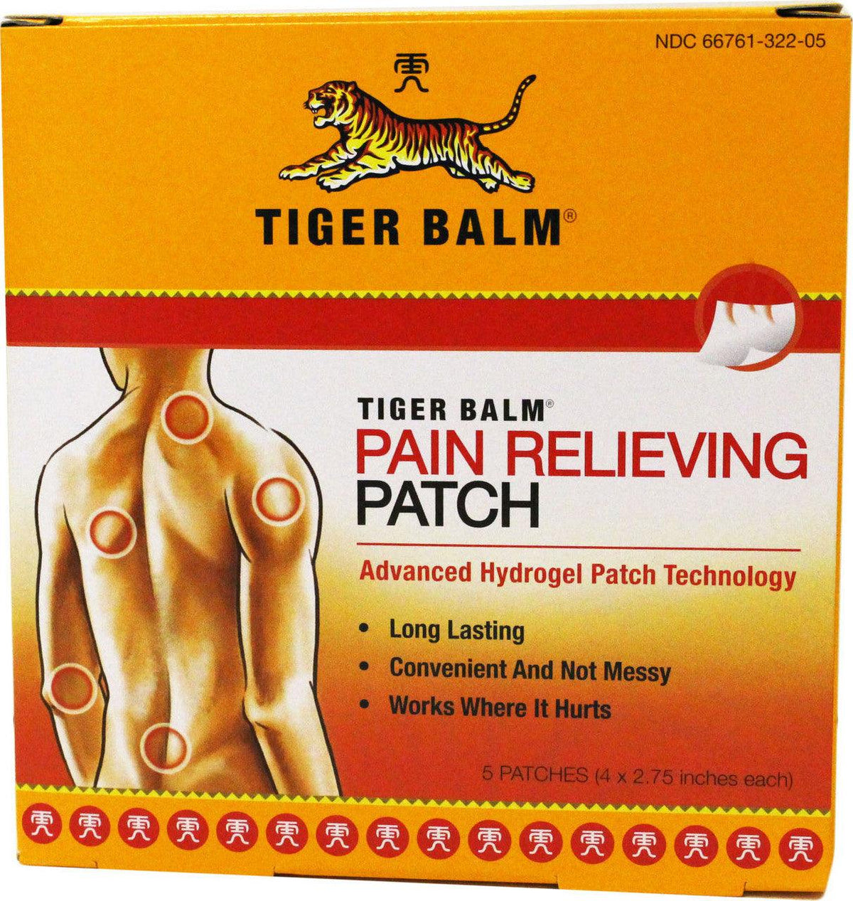 Pain Relieving Patch 5 Patches (4 X 2.75 inches each) - Huimin Herb Online, LLC