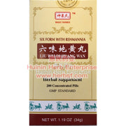 Six Flavor Rehmanni (Liu Wei Di Huang Wan) (200 Pills) - Huimin Herb Online, LLC